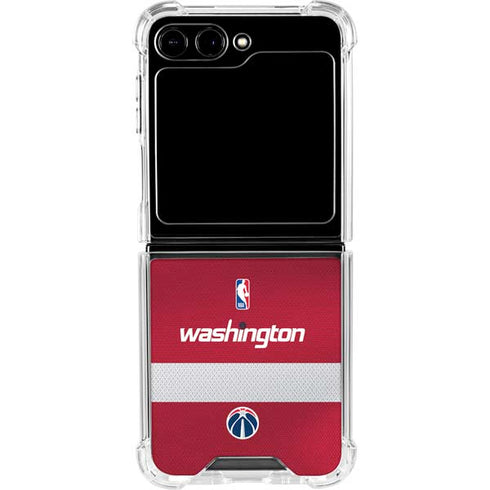 NBA Washington Wizards Jersey Galaxy Z Flip6 Clear Case